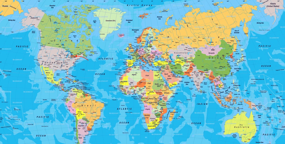 多伦多在世界地图上的位置
